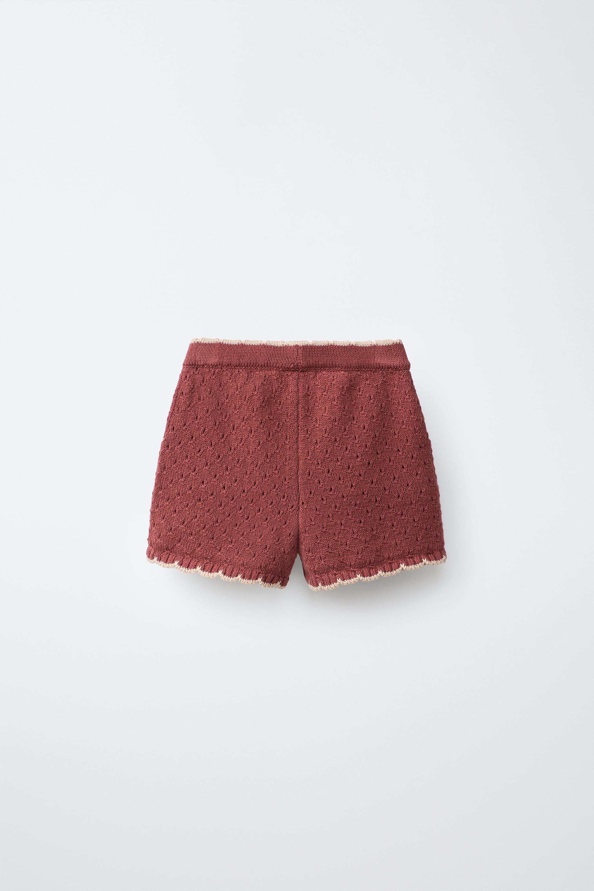 EMBROIDERED FLORAL KNIT SHORTS SISSEL EDELBO X ZARA KIDS